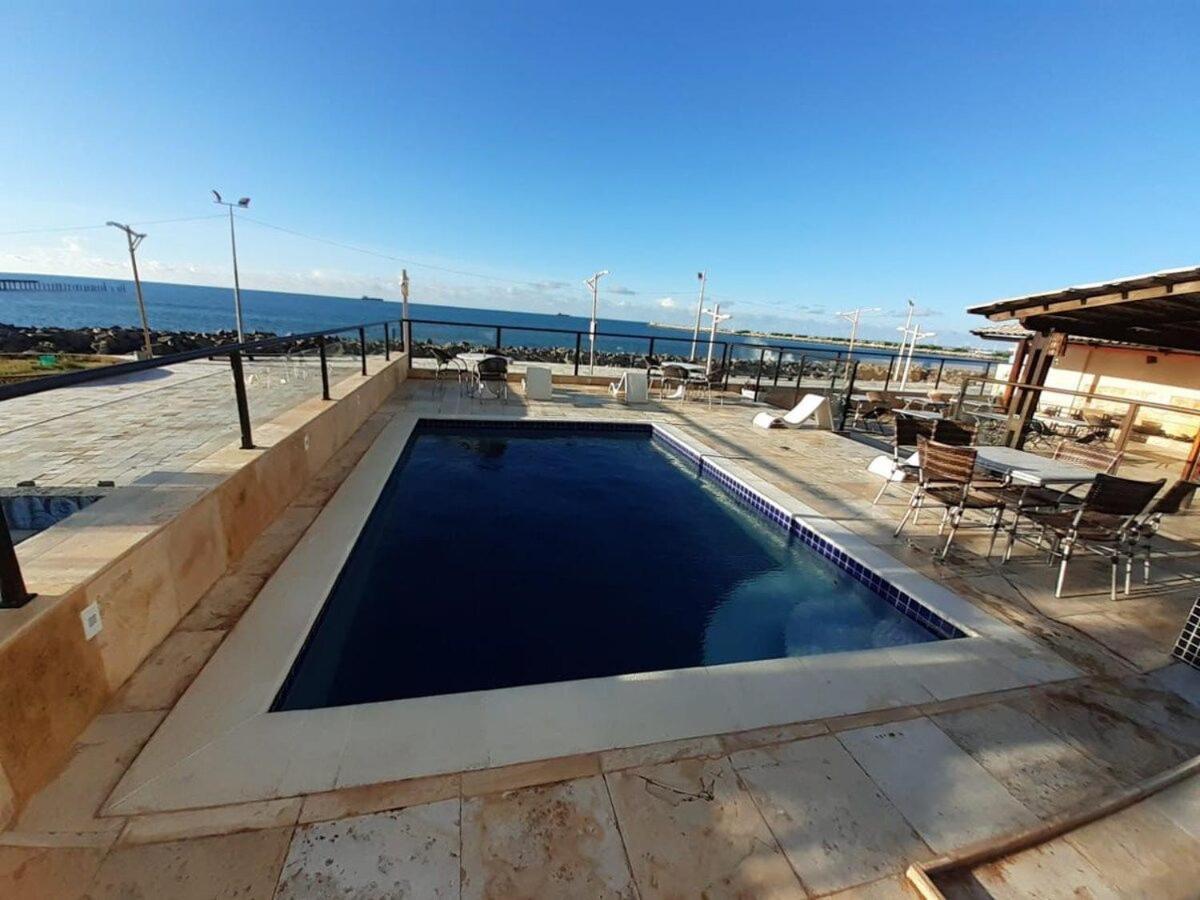 605 Flat Mobiliado Com Vista Lateral Mar Na Praia De Iracema Com Ventilador Fortaleza  Kültér fotó